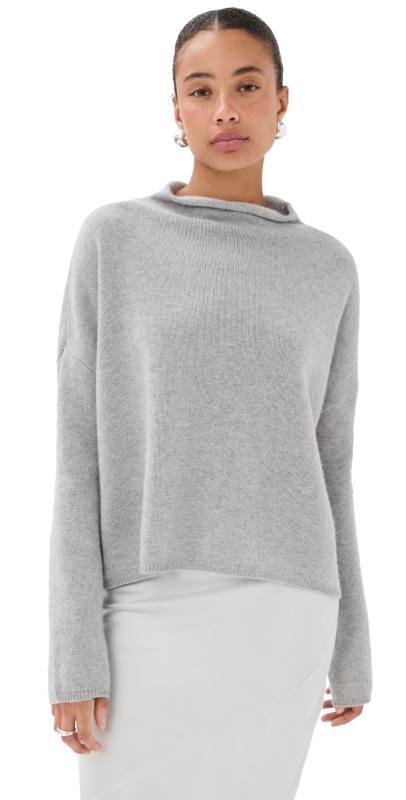 LISA YANG Sandy Cashmere Sweater Dove Grey