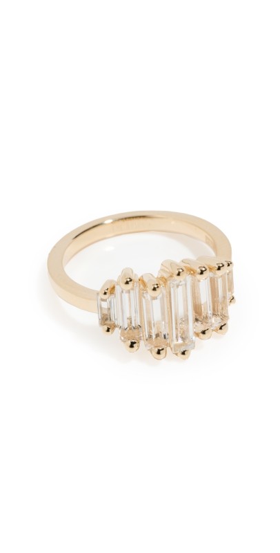 Kalan by Suzanne Kalan 14k Yellow Gold White Topaz Ring Yellow Gold