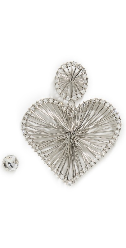 Isabel Marant Asymmetric Earrings Transparent/Silver
