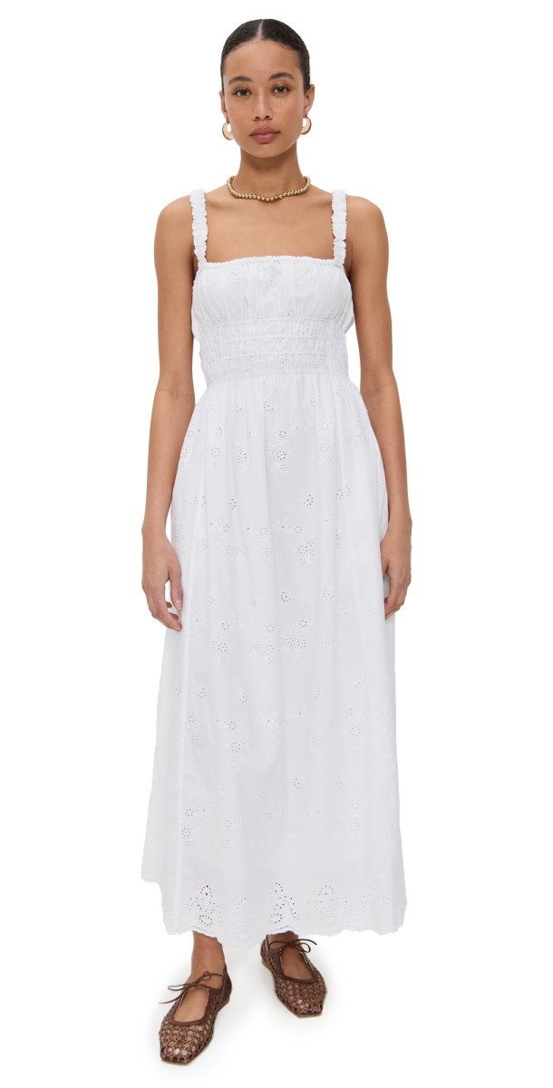 La Maregold June Dress Cloud White Eyelet
