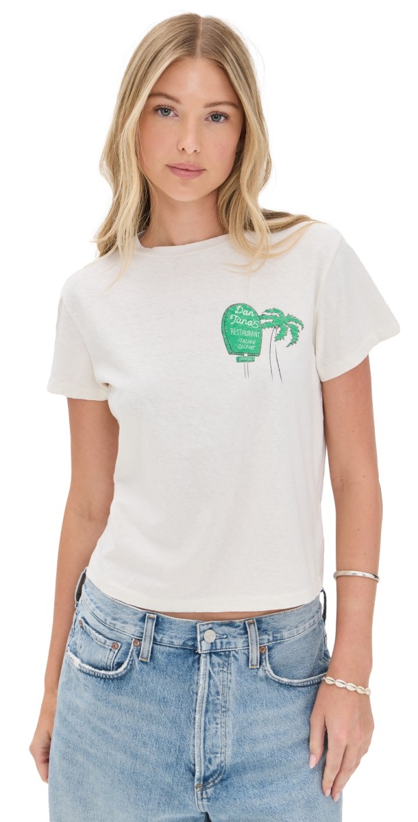 RE/DONE Classic Tee Dan Tanas Sign Vintage White