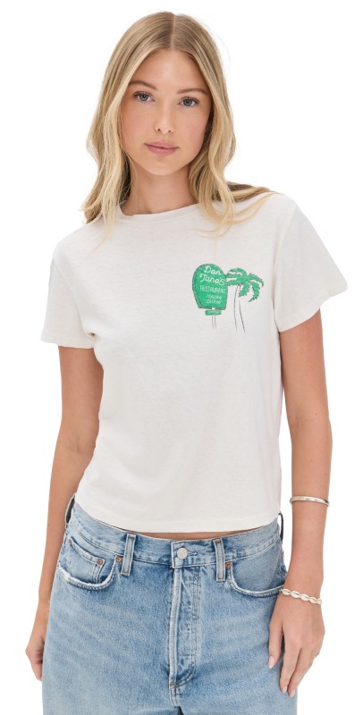 RE/DONE Classic Tee Dan Tanas Sign Vintage White