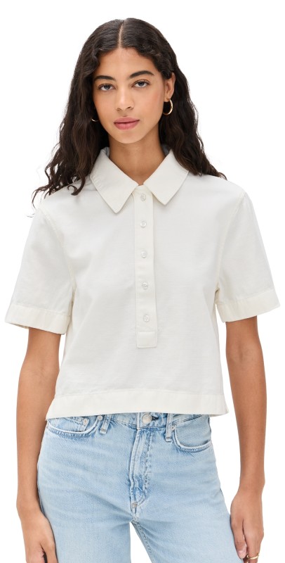 7 For All Mankind Woven Polo Linen Ostuni