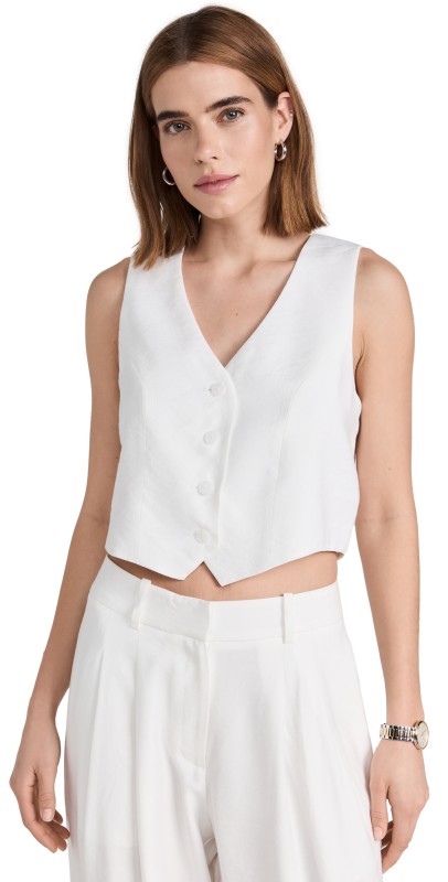 WAYF Layla Vest Ivory