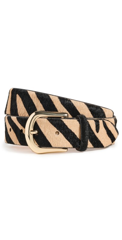 B-Low The Belt Kennedy Calf Hair Belt Maxi Zebra Gold