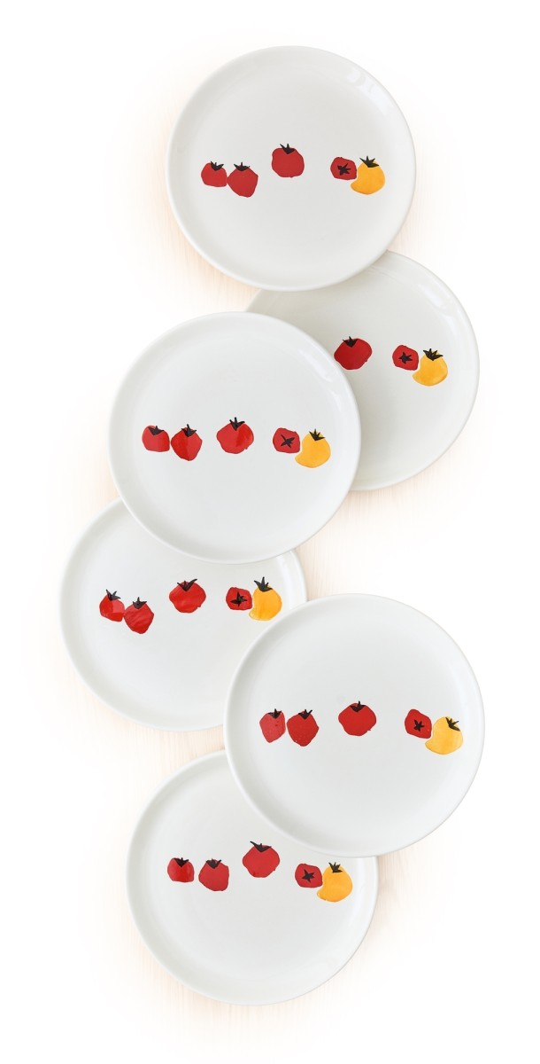 Zafferano Tomato Dinner Plate Set of 6 Tomato