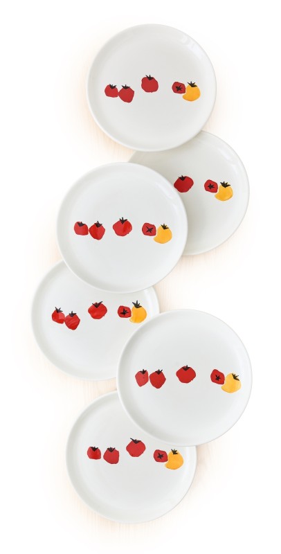 Zafferano Tomato Dinner Plate Set of 6 Tomato