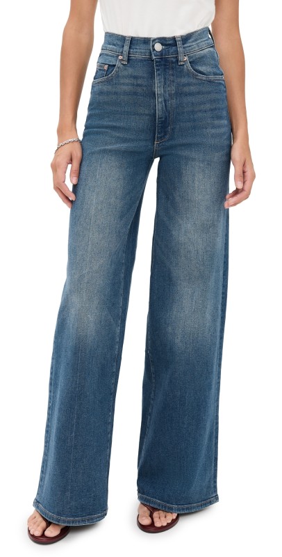 DL1961 Hepburn Wide Leg High Rise Jeans Oceanside (Ultimate)