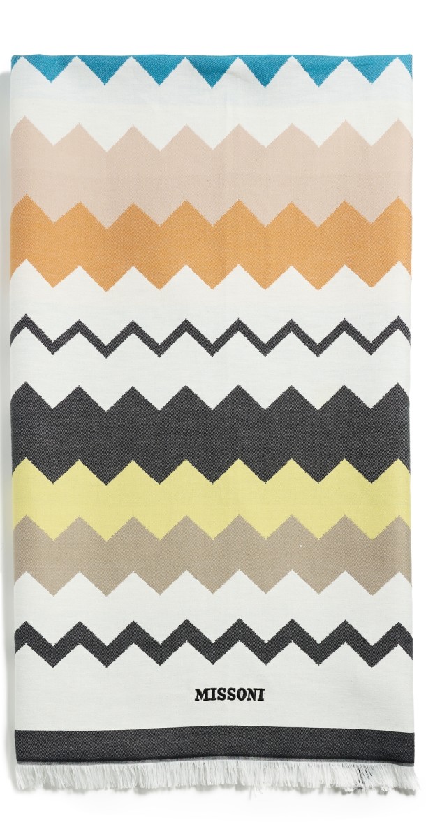 Missoni Best Fouta Beach Towel Black Multicolor