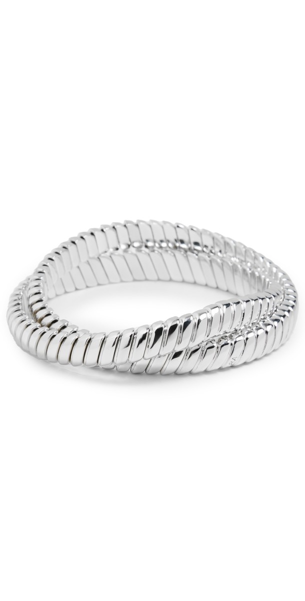 Roxanne Assoulin The Double Cobra Bracelet Silver