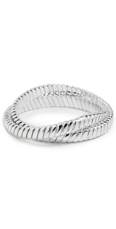 Roxanne Assoulin The Double Cobra Bracelet Silver