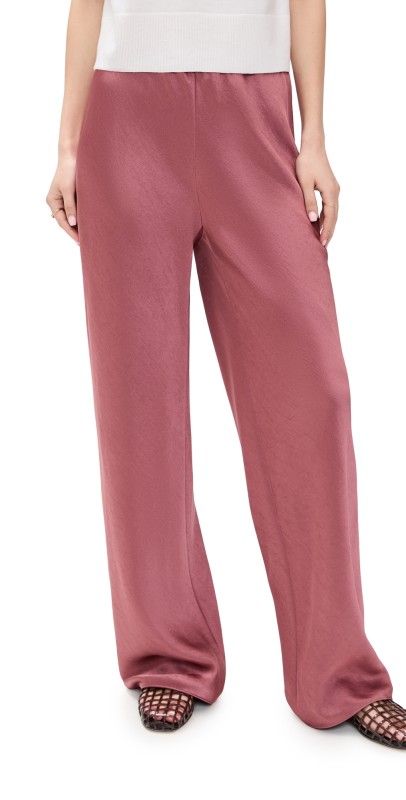Vince Fluid Bias Pants Rose Jam