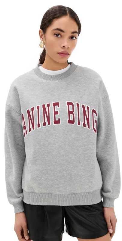 ANINE BING Spencer Sweatshirt Grey Melange