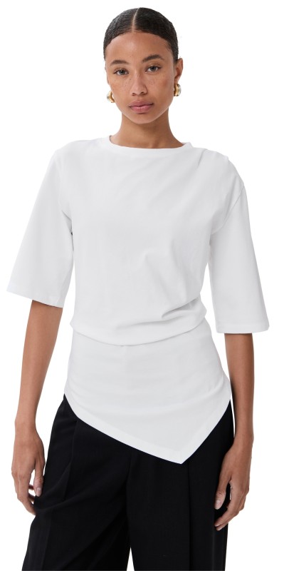 Róhe Re-Invented Twisted T-Shirt Optic White