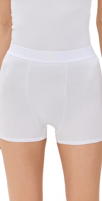 Stripe & Stare High Waist Boxers White