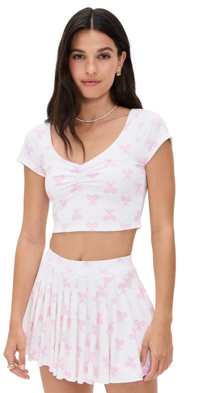 LoveShackFancy Kudura Top Victory White