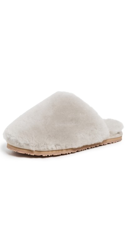 MOU Closed Toe Slippers Light Grey