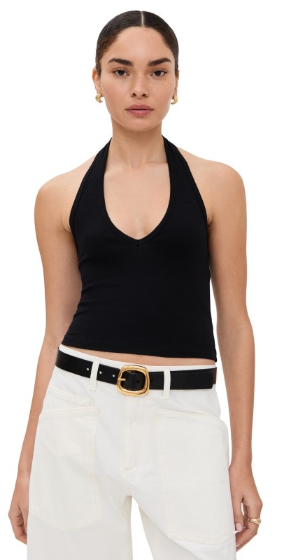 Nili Lotan Britt Halter Top Black