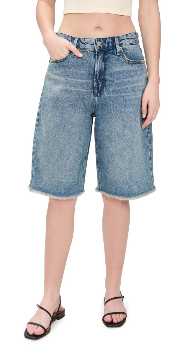 Good American Good Standard Ease Bermuda Shorts Indigo808