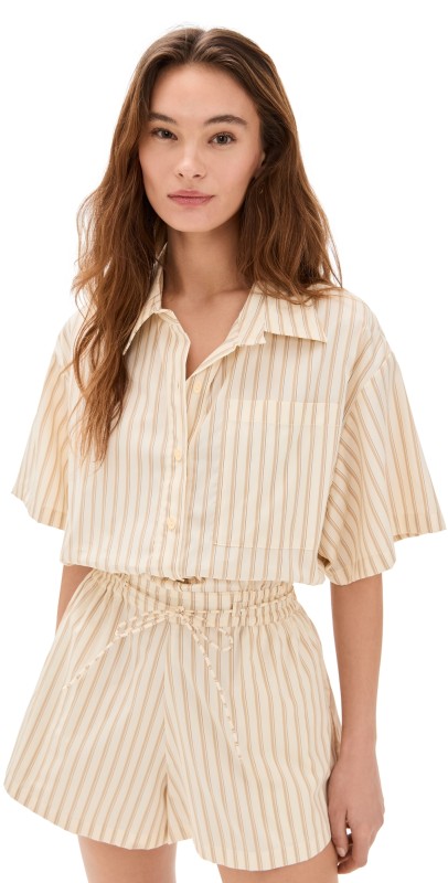 FAITHFULL Faia Romper Shadow Stripe Butter