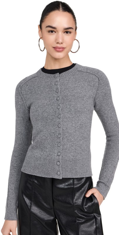 rag & bone Bridget Crew Cardigan Grey