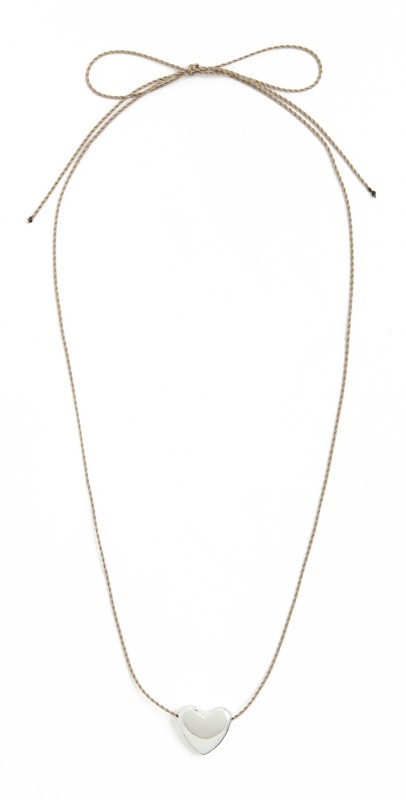 Annika Inez Small Heart Necklace Silver