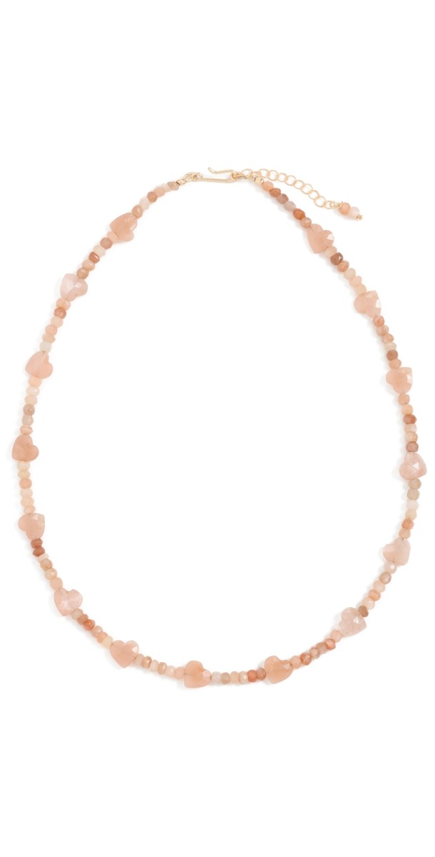 Brinker + Eliza Charli Necklace Peach Moonsto