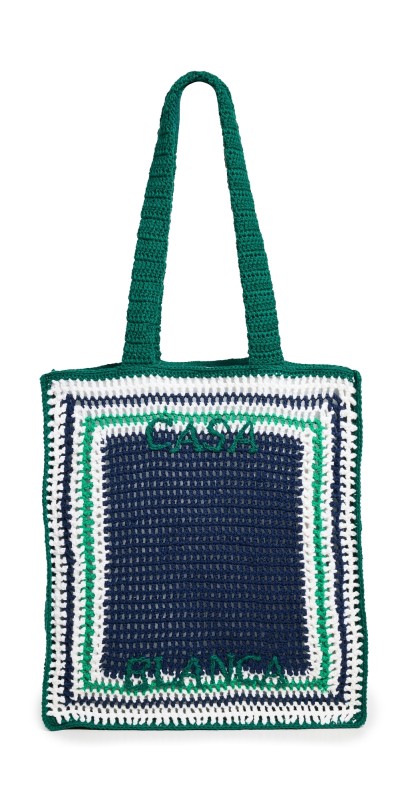 Casablanca Crochet Bag Navy/Gr