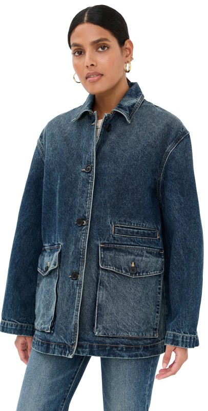 Nili Lotan Temperance Denim Parka Simon Wash