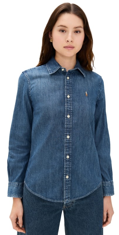 Polo Ralph Lauren Denim Long Sleeve Button Down Blue