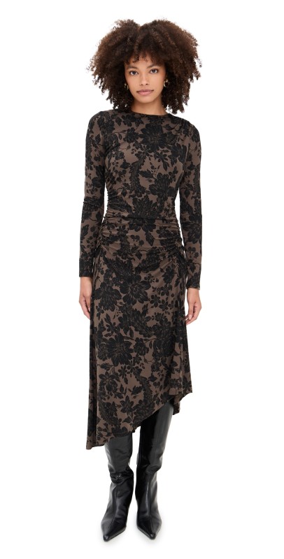 Veronica Beard Jean Theodora Dress Dark Lichen/Black