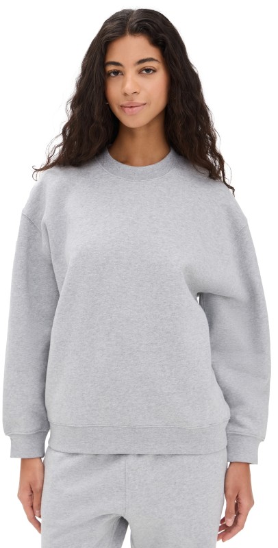 Reformation Emma Classic Crewneck Sweatshirt Heather Grey