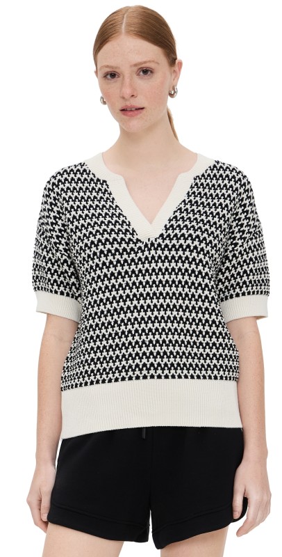 Varley Dora Knit Top Egret