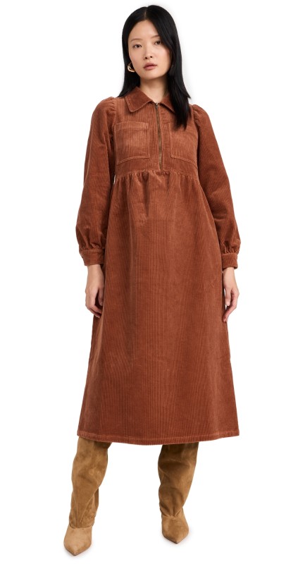 ALIGNE Gabriella Corduroy Dress Toffee