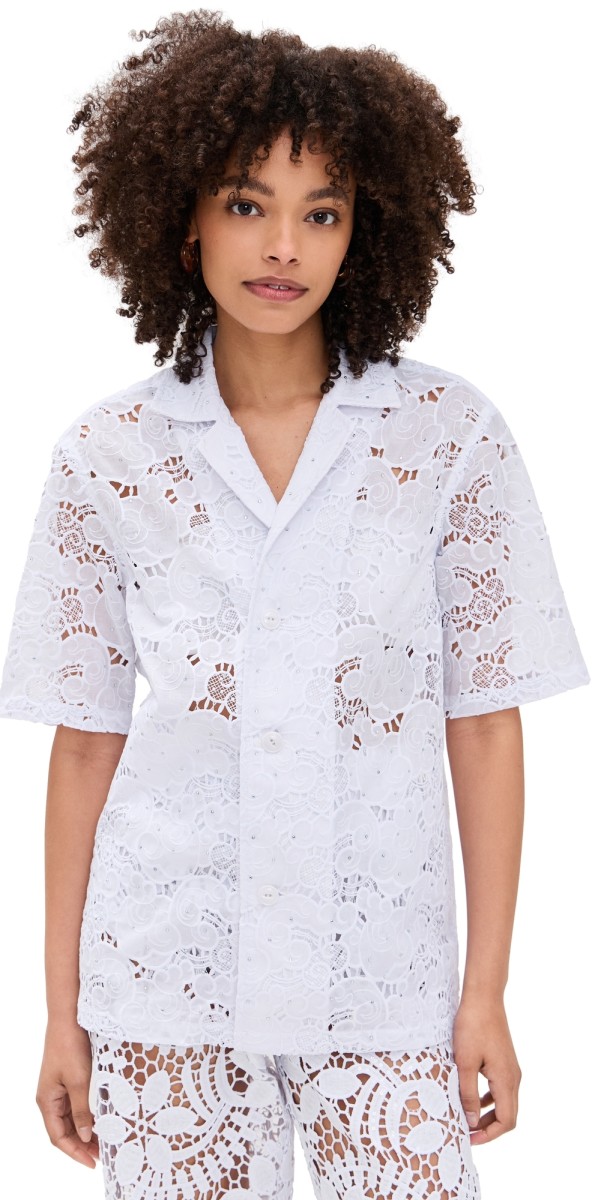 Dur Doux Cruz Boxy Shirt White Floral