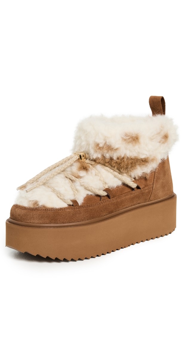 Inuikii Teddy Platform Boots Ecru