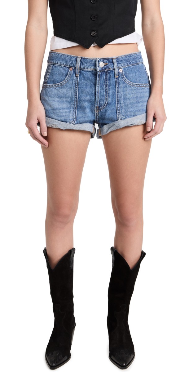 Free People Beginners Luck Slouch Shorts Felicity Wash
