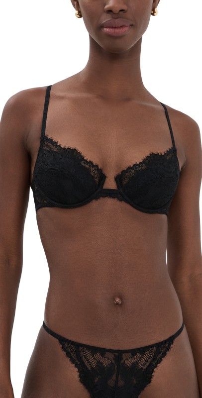Natori Fleur Lightly Lined Underwire Bra Black