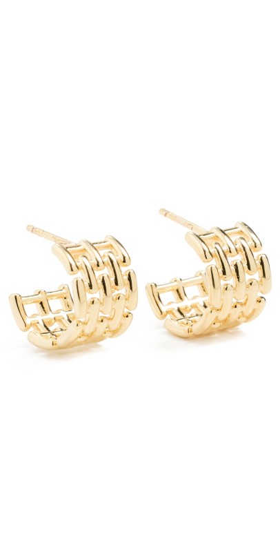SHASHI Linked Huggies Gold