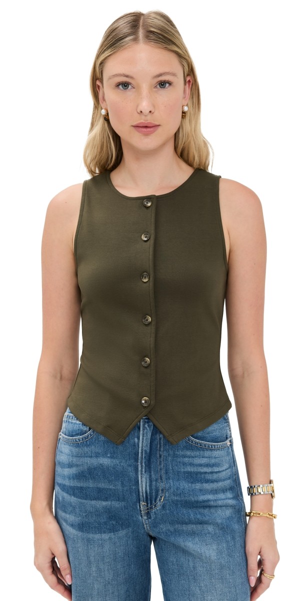 Veronica Beard Jean Caroline Vest Cypress