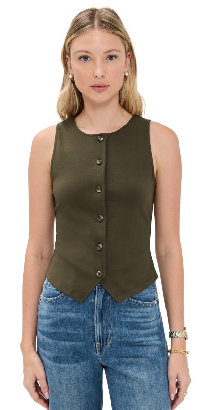 Veronica Beard Jean Caroline Vest Cypress