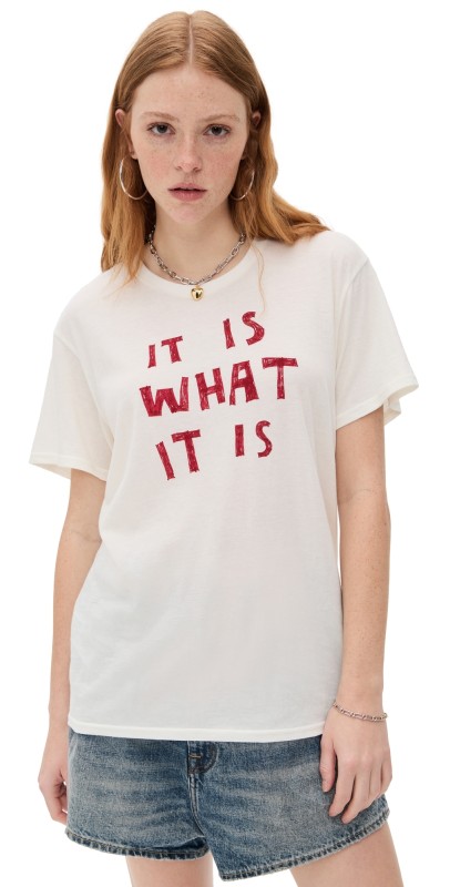 R13 It Is What It Is Boy Tee Ecru