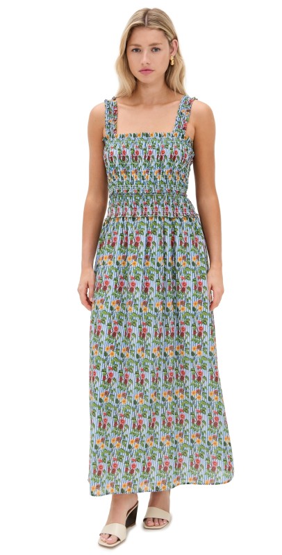 Hill House Home The Azalea Maxi Nap Dress Geranium Stripe