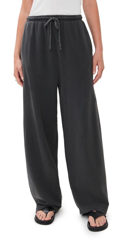 The Elder Statesman Daily Wide Leg Sweatpants Sanguinello