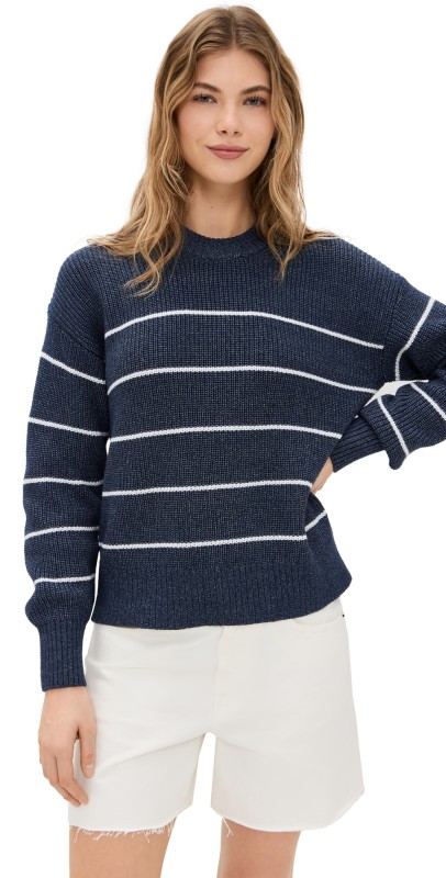 Faherty Sunwashed Fisherman Sweater Water Mill Stripe