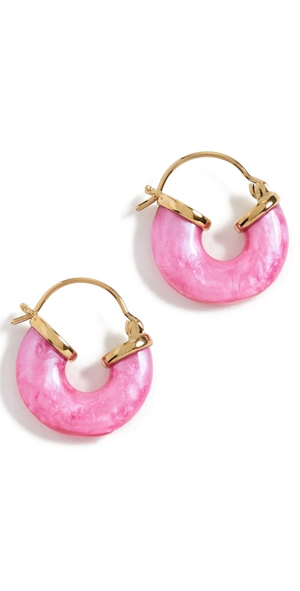 Anni Lu Petit Swell Hoops Pink Lotus