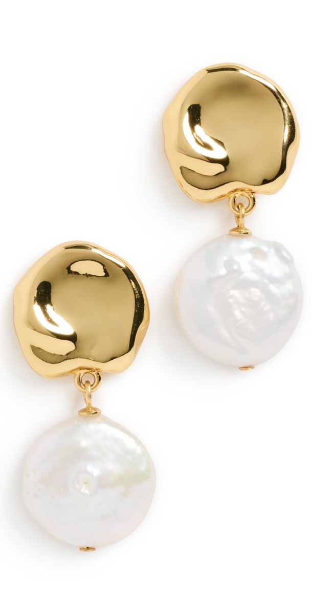 Lizzie Fortunato Coin Reflection Earrings Gold