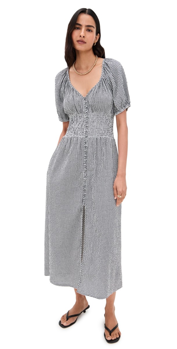 Joe's Jeans The Monet Maxi Dress Black/White Gingham