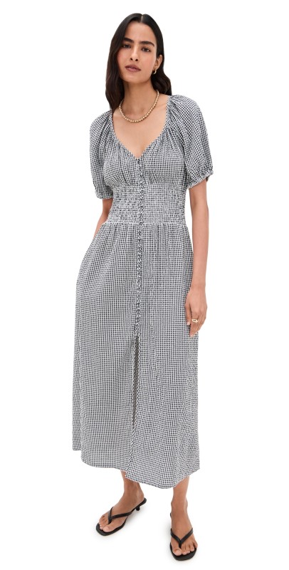 Joe's Jeans The Monet Maxi Dress Black/White Gingham
