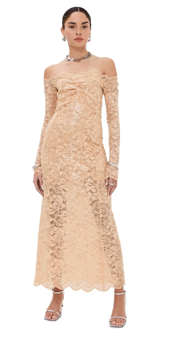 rabanne Lace Dress Raffia